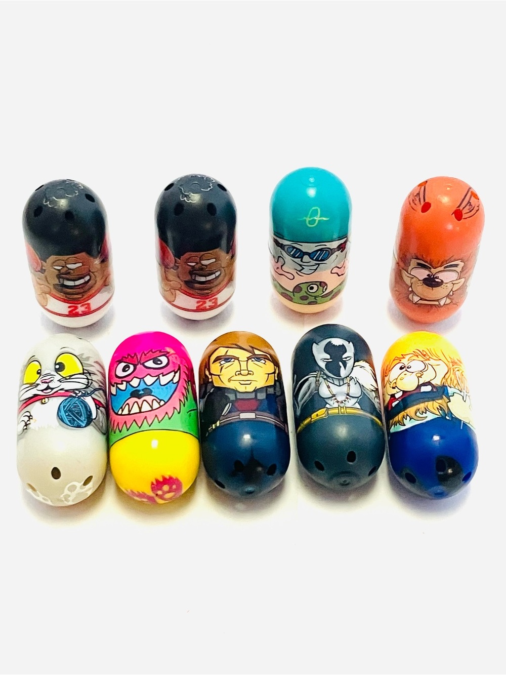 Mighty Beanz Mixed Figures Lot(9) Moose Toys Some Rare Marvel Sports & More